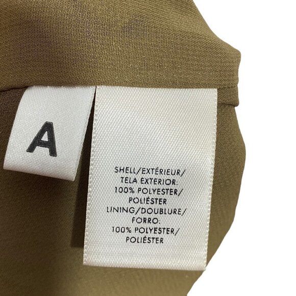 Ann Taylor Medium Gold Bronze Lame Top 3/4 Sleeves Womens Blouse Holiday - Picture 8 of 9